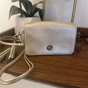 Coach Metallic Gold Crossbody Bag